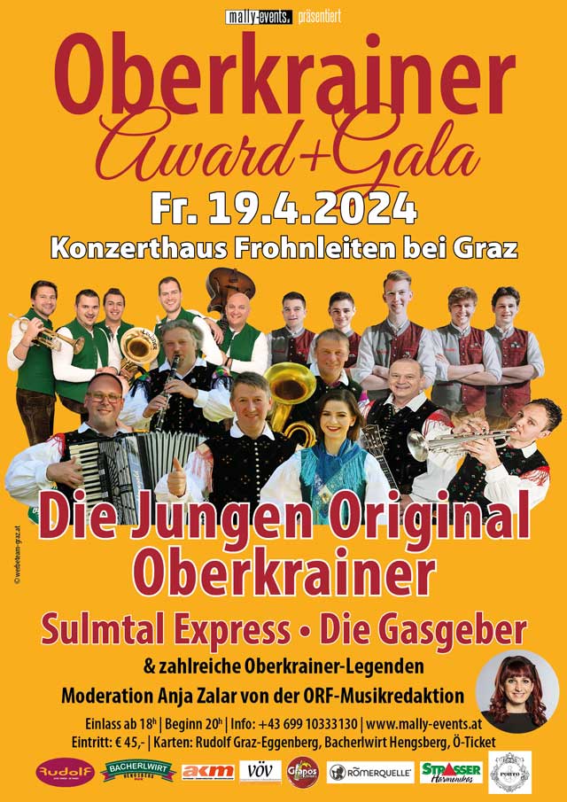 Oberkrainer Award und Gala Volksheim Frohnleiten bei Graz