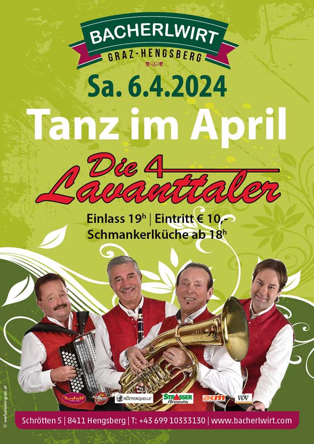 Tanz im April Die 4 Lavanttaler Bacherlwirt Hengsberg